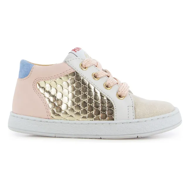 Zapatillas de espuma con cremallera | Dorado