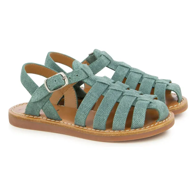 Sandales Plage-Stitch Dad | Vert Menthe