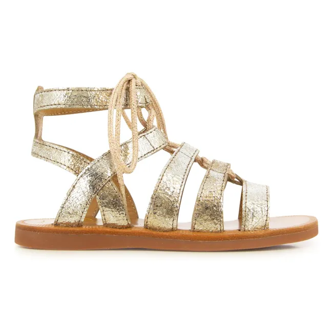 Sandales Plagette Guily Strap | Doré