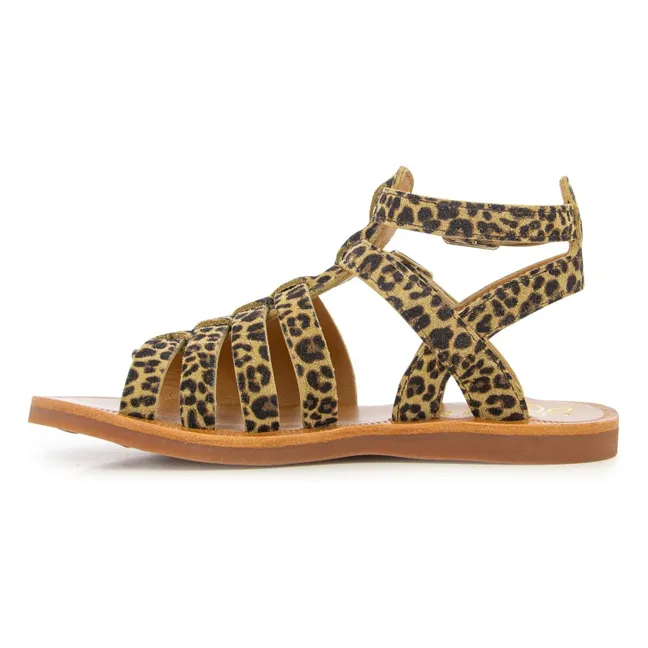 Plagette Gladiator Sandals | Leopard