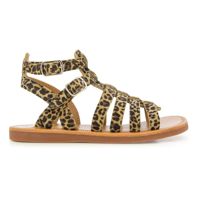 Plagette Gladiator Sandals | Leopard