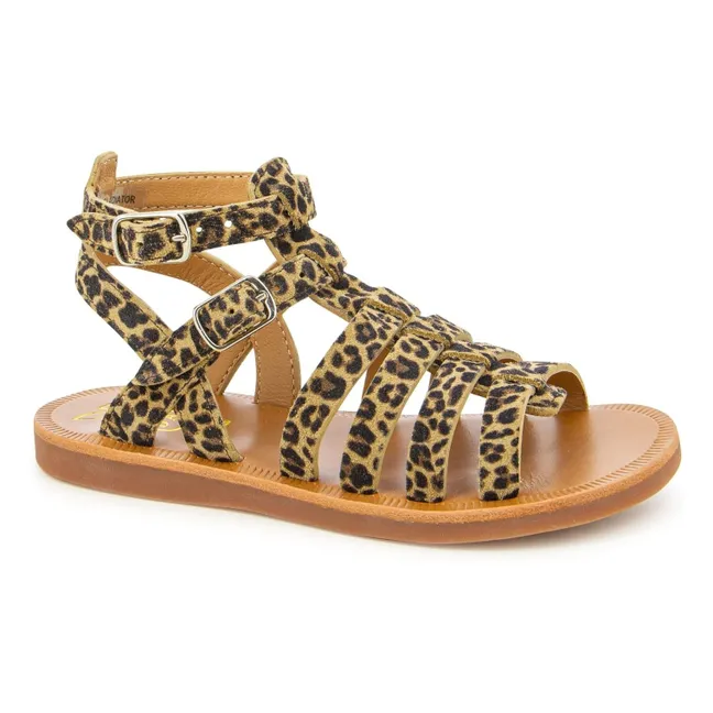 Plagette Gladiator Sandals | Leopard