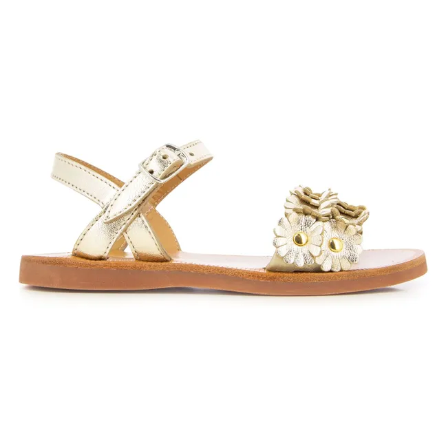 Sandales Plagette Multi Flo | Doré