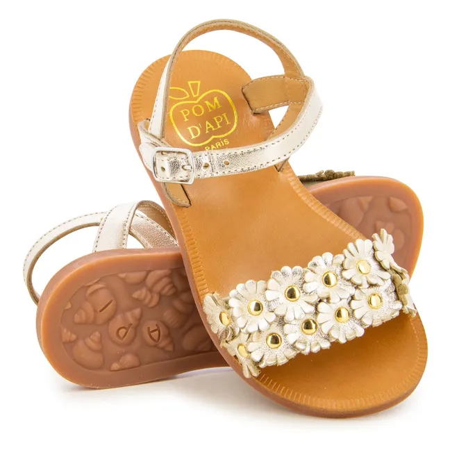 Plagette Multi Flo sandals | Gold