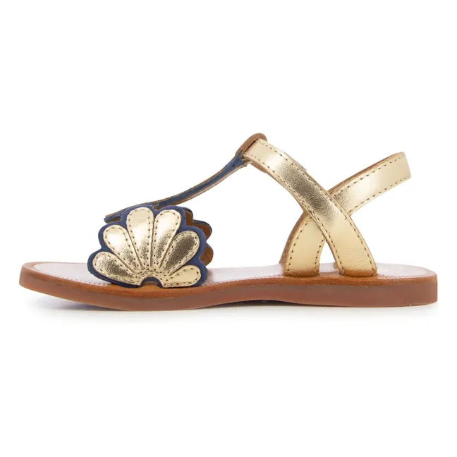 Sandales Plagette Bloom | Or