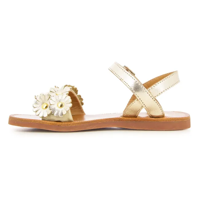 Sandales Plagette Multi Flo | Doré