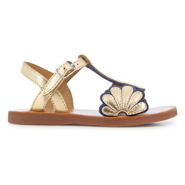 Sandales Plagette Bloom | Or