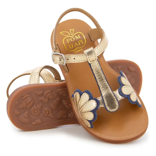 Sandales Plagette Bloom | Or