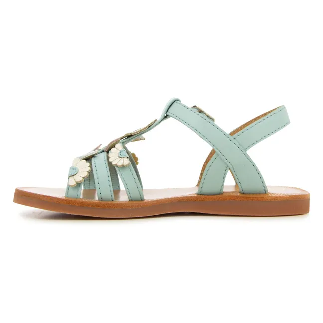 Plagette Multi Daisy sandals | Turquoise