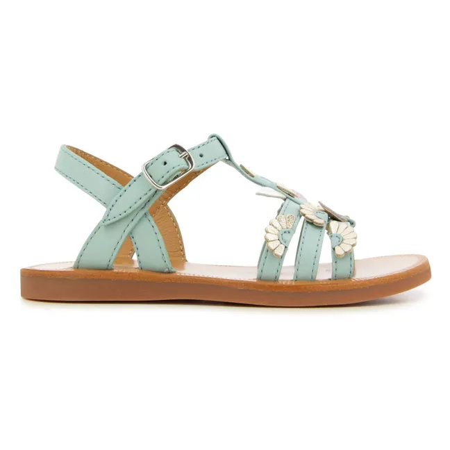 Plagette Multi Daisy sandals | Turquoise