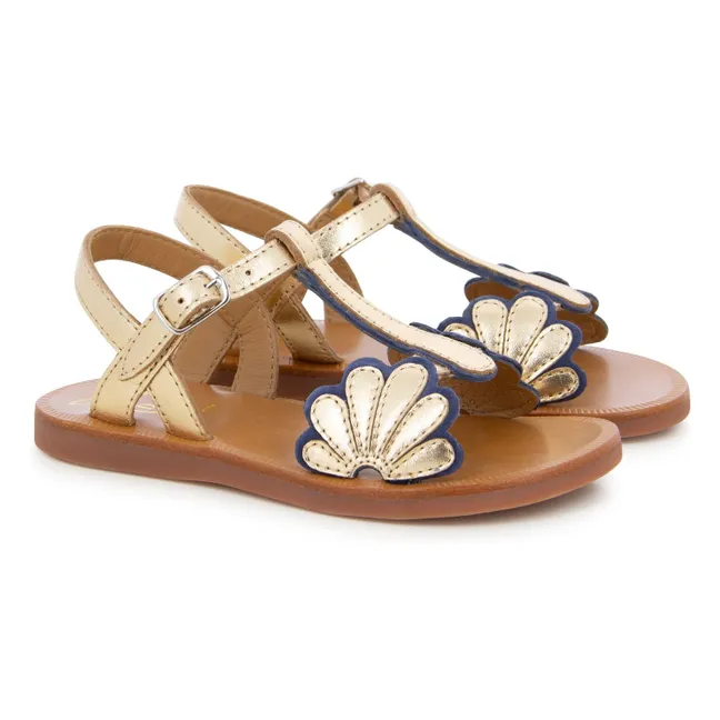 Sandales Plagette Bloom | Or