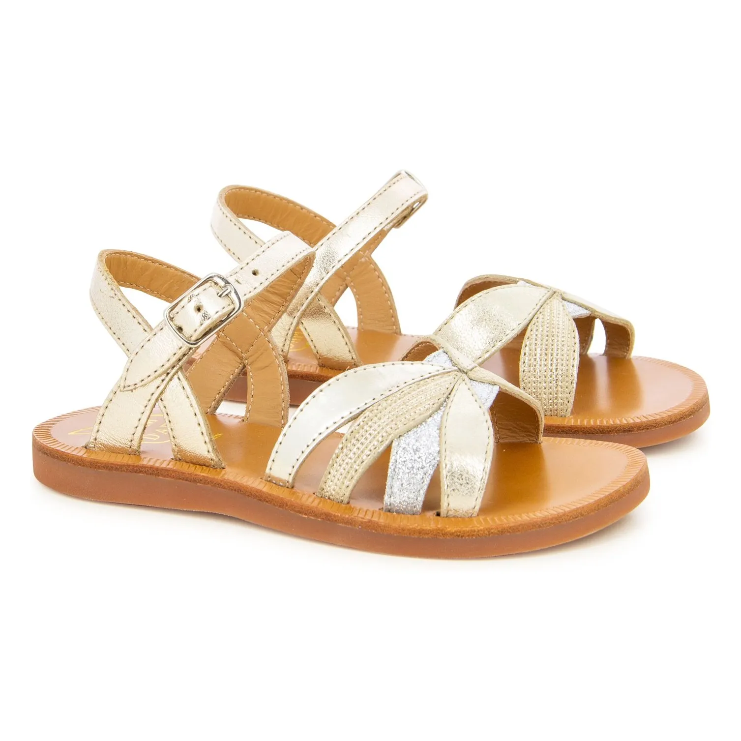 Pom D'api Or Plagette Oto Sandals