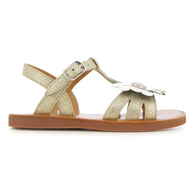Plagette Big Flo sandals | Gold