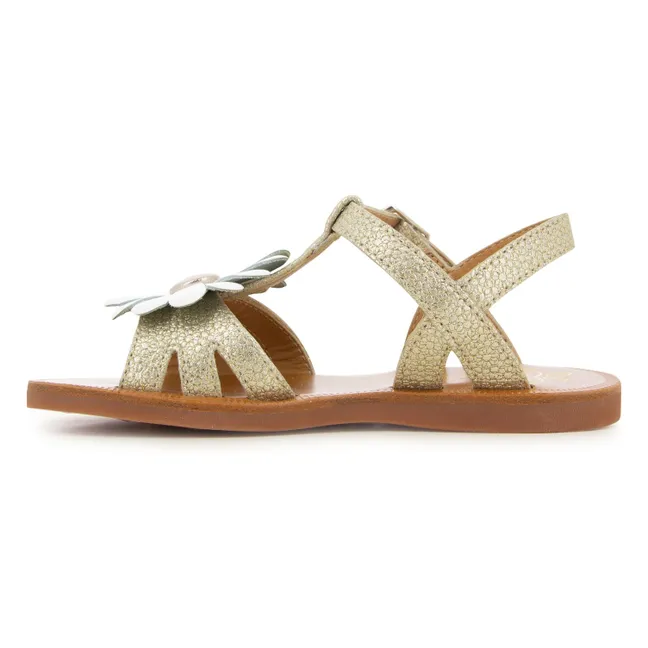 Plagette Big Flo sandals | Gold