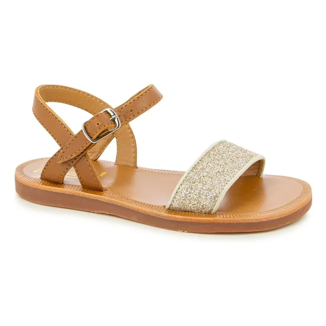 Sandalias con hebilla Plagette | Camel