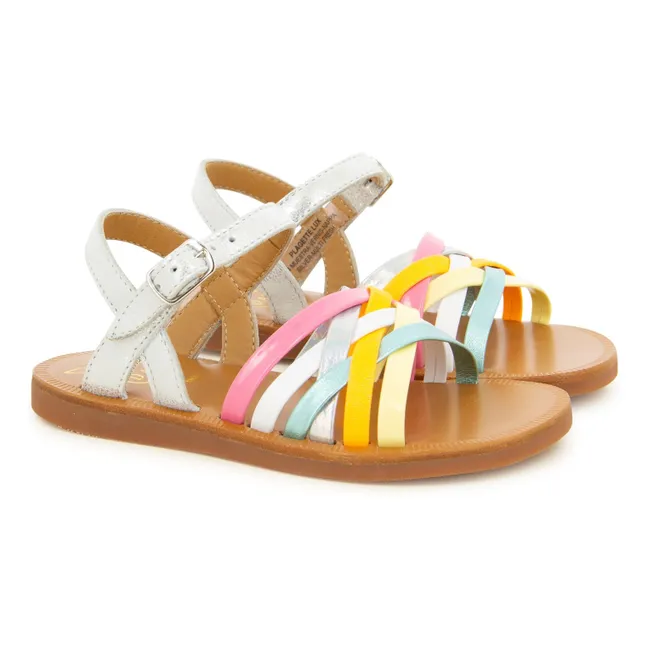 Plagette Lux sandals | Silver