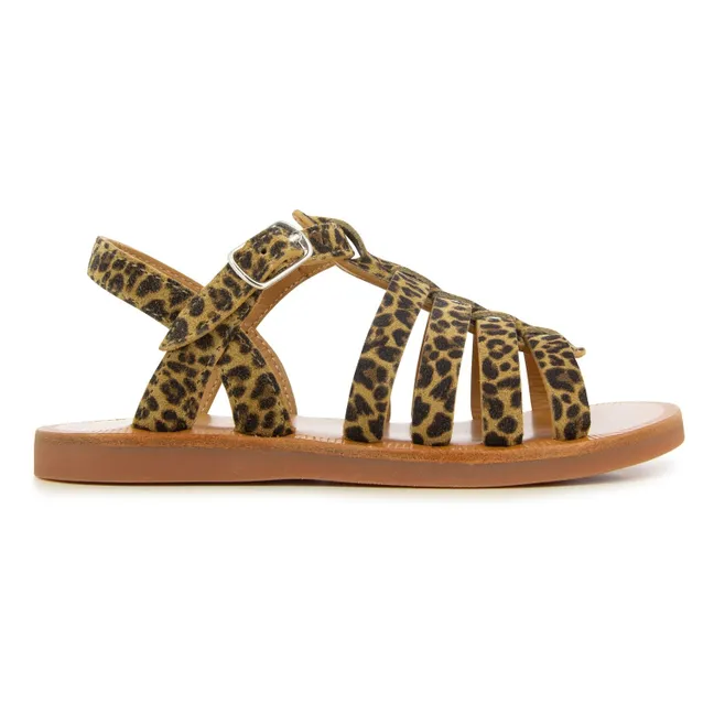 Plagette Strap Sandals | Leopard