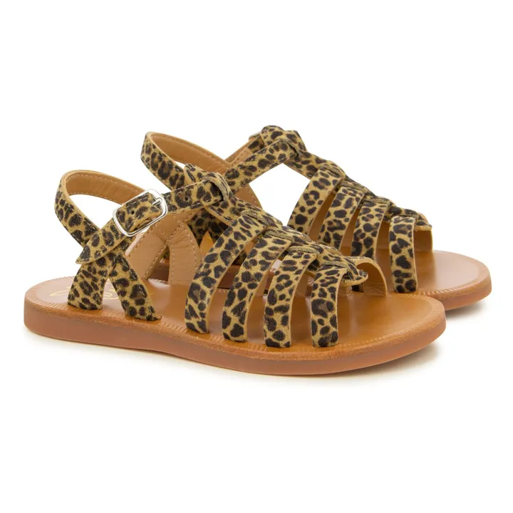 Plagette Sandalias de tiras | Leopardo- Imagen del producto n°0