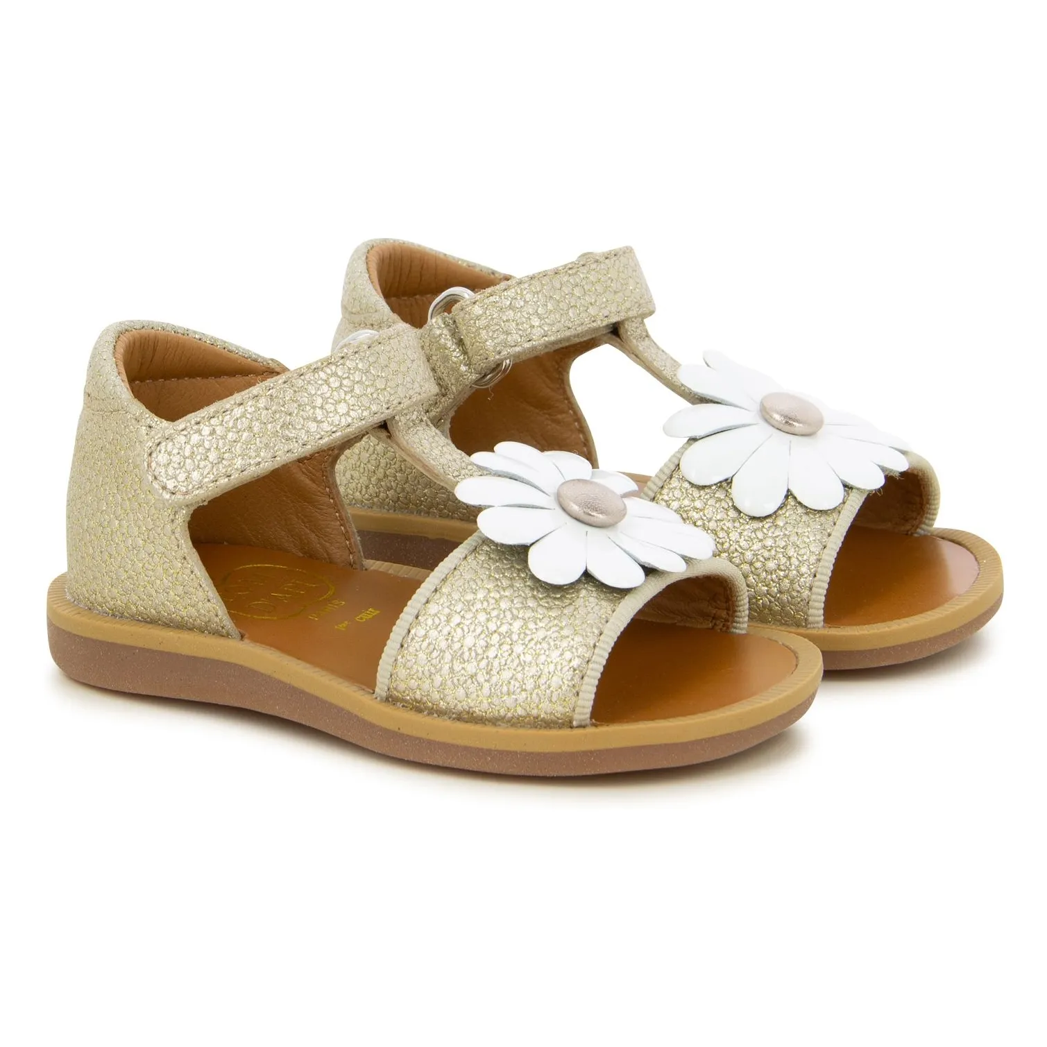 Pom D'api Gold Poppy Big Flo Sandals