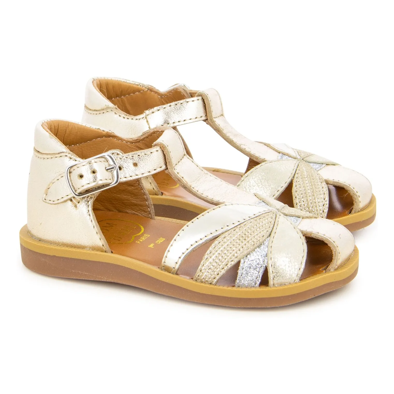 Pom D'api Gold Poppy Oto Sandals