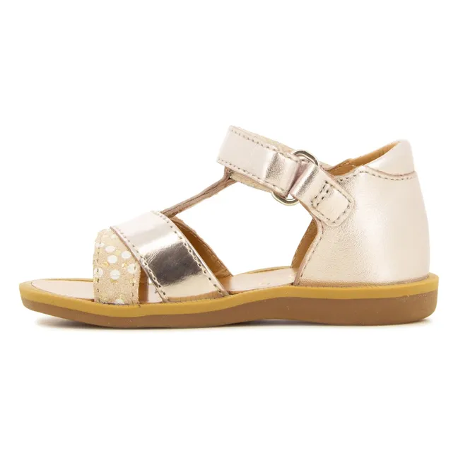 Poppy Tek Sandalen | Rotgold