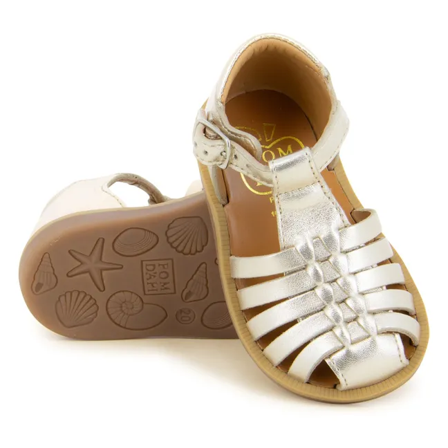 Sandalias Poppy Pitti | Oro/Plata