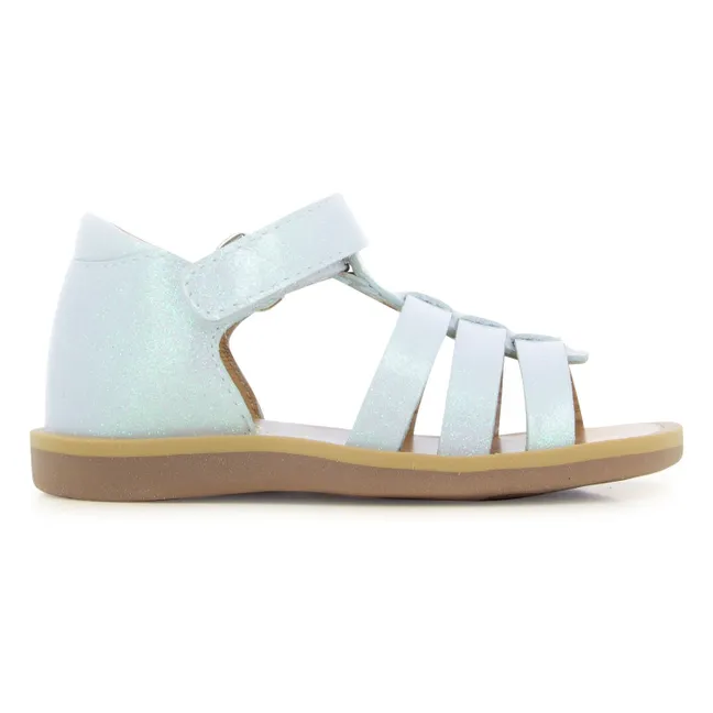 Poppy Strap sandals | White satin
