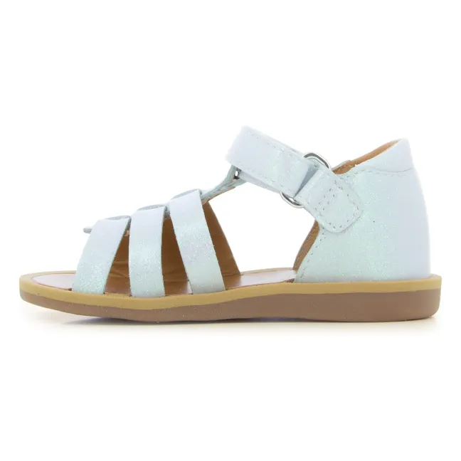 Poppy Strap sandals | White satin