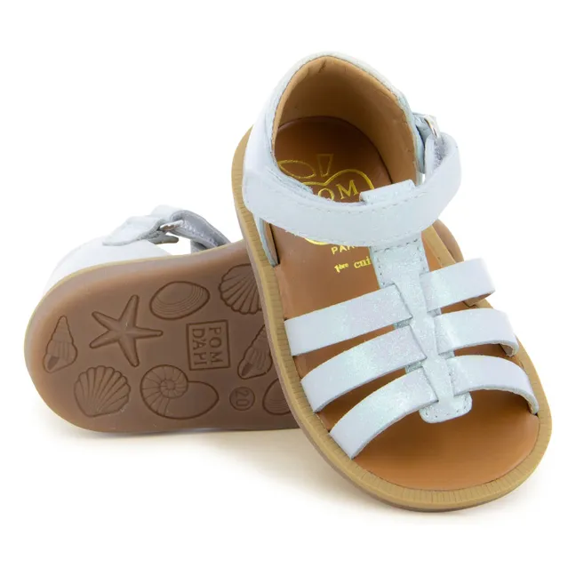 Sandales Poppy Strap | Blanc satiné
