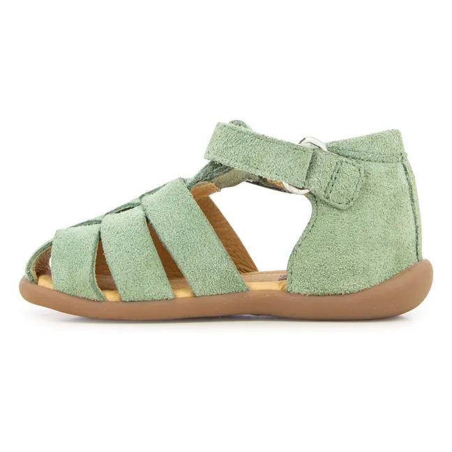 Sandalias Stand Up Papy | Verde Almendra
