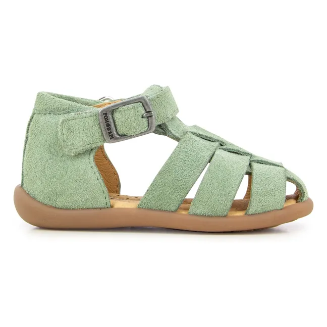 Sandalias Stand Up Papy | Verde Almendra