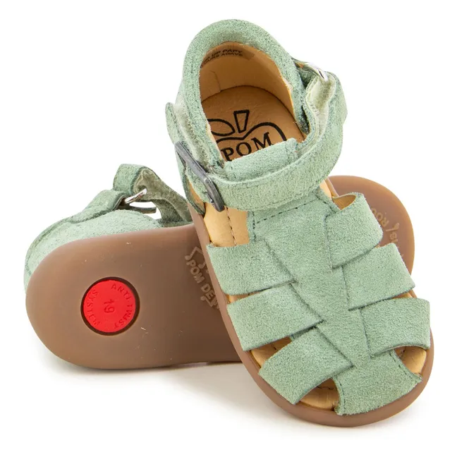 Sandalias Stand Up Papy | Verde Almendra