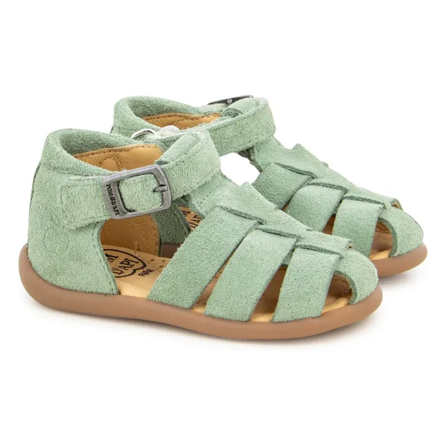 Sandalias Stand Up Papy | Verde Almendra