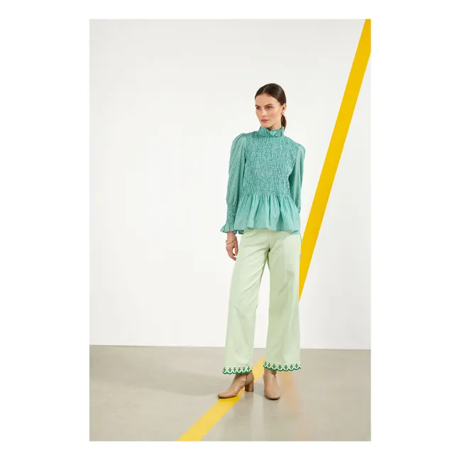 Blusa de rayas Aleria | Verde