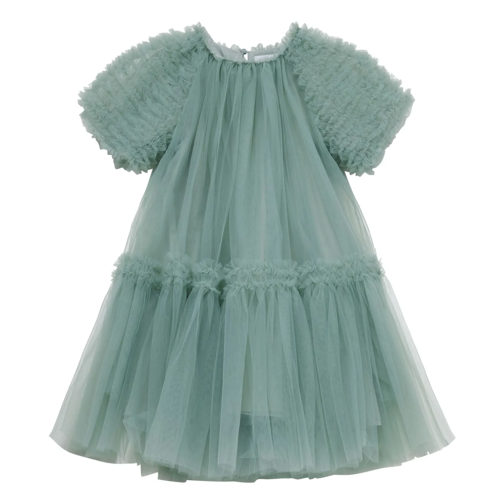 C'era Una Volta Celadon Blue Volant Dress