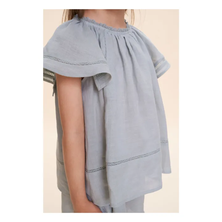 Misha blouse  | Celadon Blue- Product image n°2