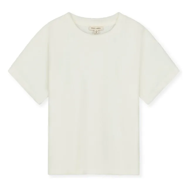 T-Shirt Oversize Frottee Bio-Baumwolle  | Seidenfarben