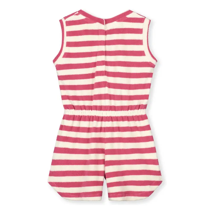 Combishort Rayée Eponge Bio | Rose fuschia- Image produit n°1