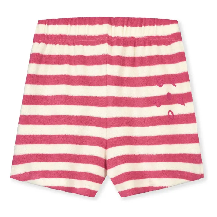 Short Rayé Eponge Bio | Rose fuschia- Image produit n°1