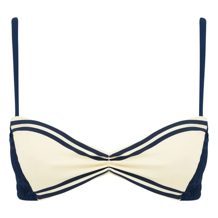 Haut de Maillot Marine Fibres Recyclées | Crème- Image produit n°0