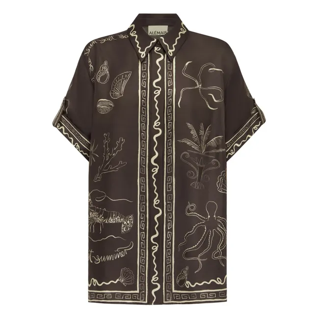 Semmy silk shirt | Chocolate