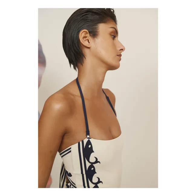 Maillot 1 Pièce Marine Fibres Recyclées | Crème