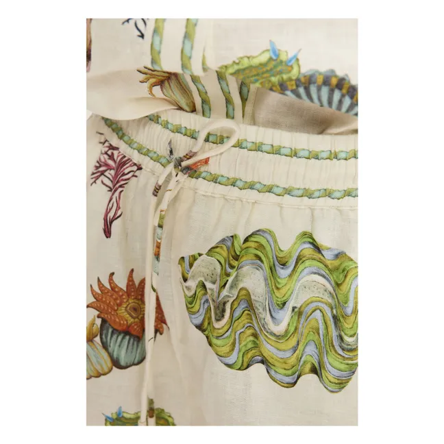 Pantaloncini in lino mare | Crema