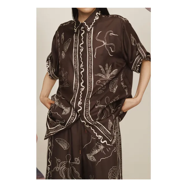 Semmy silk shirt | Chocolate