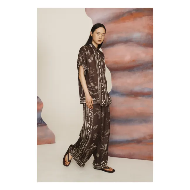 Semmy silk shirt | Chocolate