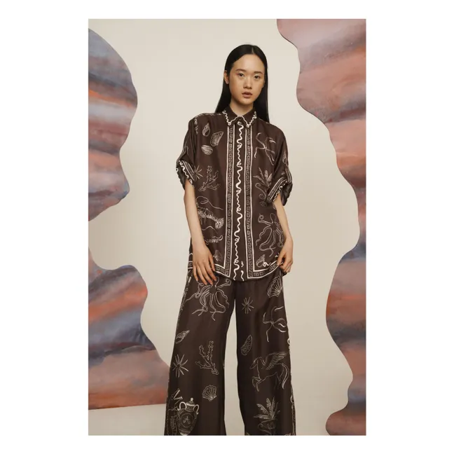 Semmy silk shirt | Chocolate
