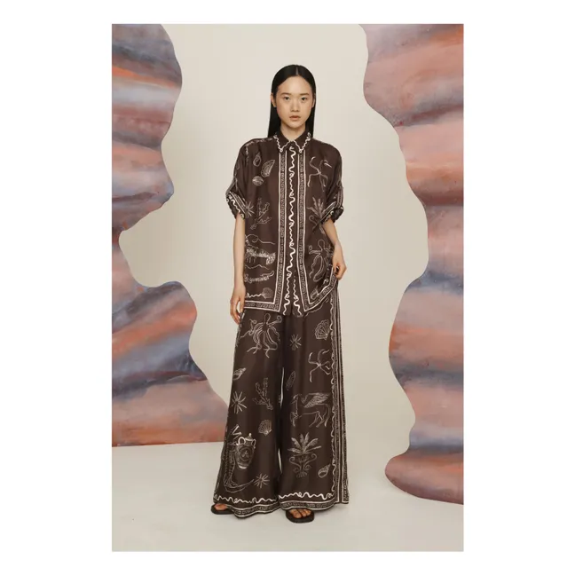 Semmy silk shirt | Chocolate