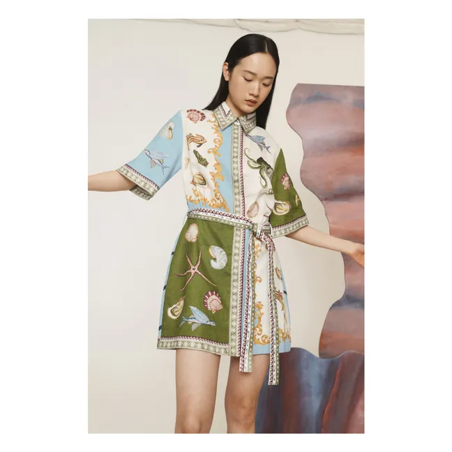 Kleid Bath House Leinen | Seidenfarben