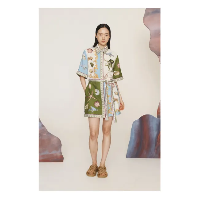 Kleid Bath House Leinen | Seidenfarben