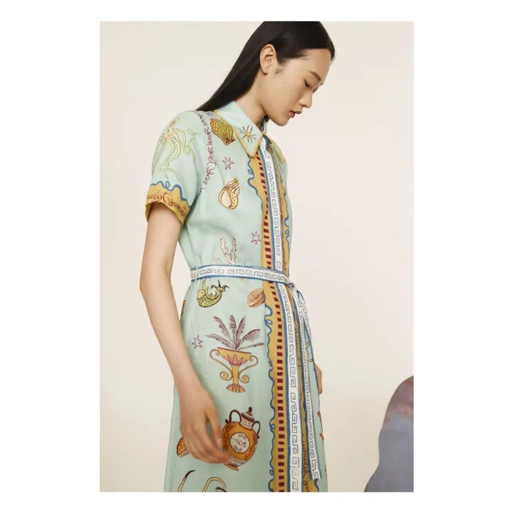 Kleid Shirt Surrealist Summer Lin | Wassergrün- Produktbild Nr. 6